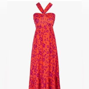Grace Karin Red and Purple Floral Dress